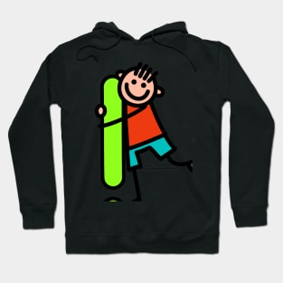 Letter Exclamation Mark for Boys alphabet Kids Colorful Cartoon Character Hoodie